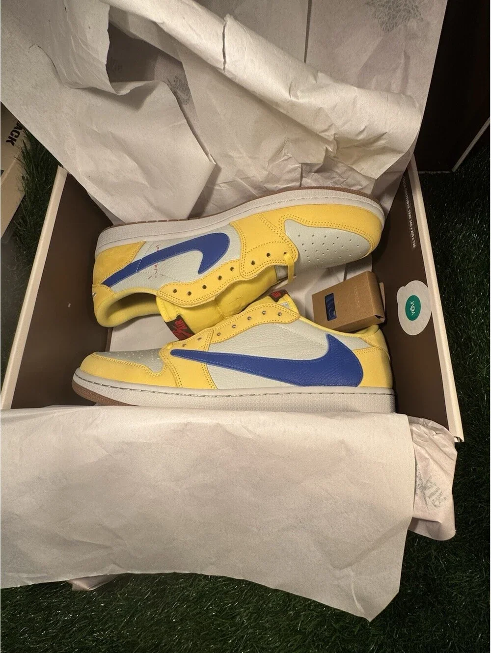 Travis Scott Jordan 1 Low Canary Yellow Size 15.5W 14m Brand New DZ4137 700